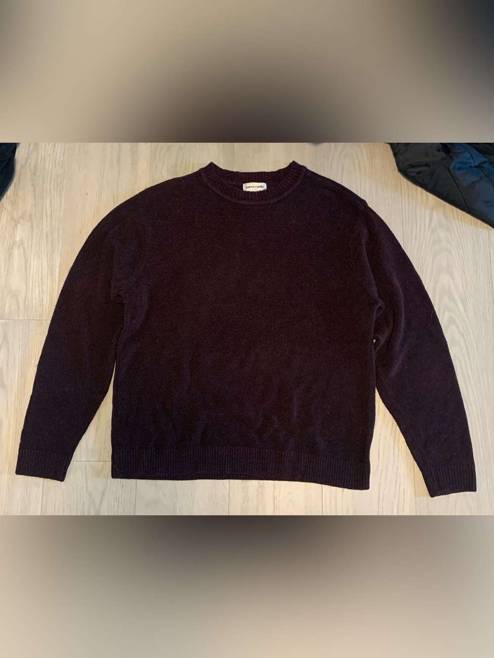L Pierre Cardin Men’s Crewneck Sweater - Deep Burgundy